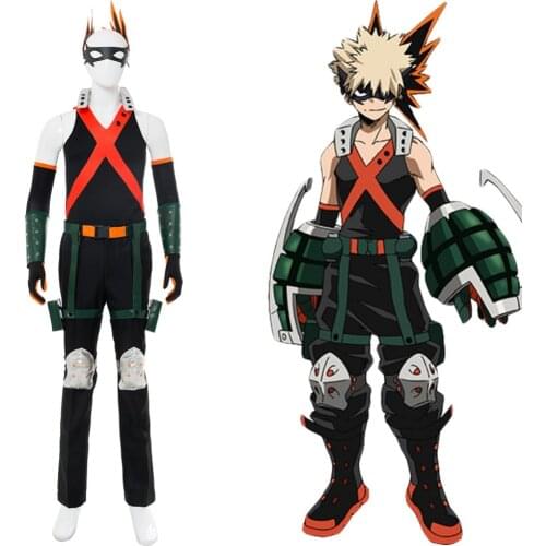 My Hero Academia Boku no Hero Academia Katsuki Bakugou Cosplay Costume Uniform Custom Made Men Women