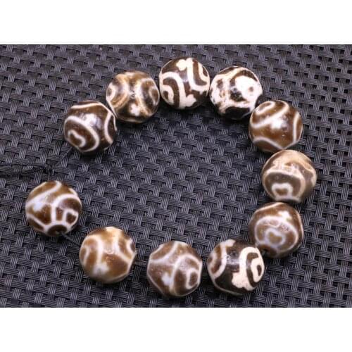 Set of 11 of Energy Tibetan Old Agate Precious Bottle Aquarius TOTEM dZi Bead Amulet Talisman Treasure