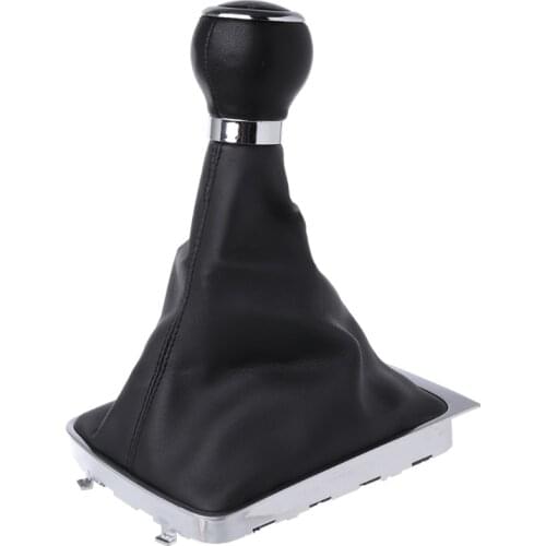 New 6 Speed Leather Car Manual Gear MT Shift Knob Gaitor Boot For Volkswagen for VW Passat B6