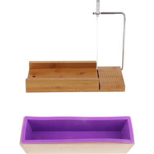 Soap Cutter Cutting Tools with Wire Slicer + Silicone Soap Loaf Mould Mold