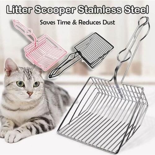 Pet Cat Litter Shovel Cleanning Tool Metal Cat Sand Litter Scoop Kitten Waste Toilet Shovel For Dog Cat Feces Cleaning Supplies