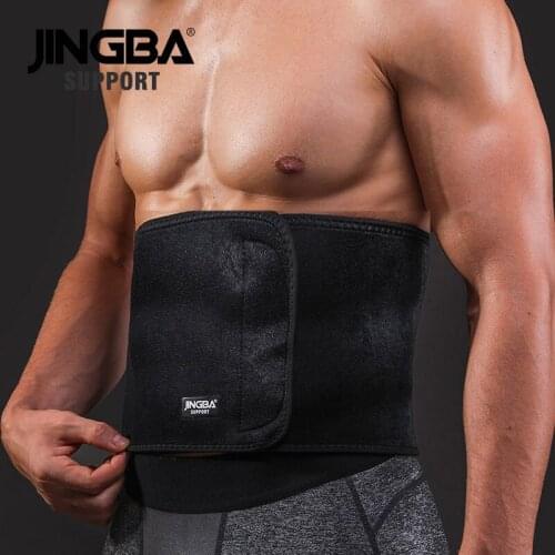 JINGBA SUPPORT Sport wais belt support fitness waist trimmer sweat belt Neoprene Lumbar Band Protective Dropshipping