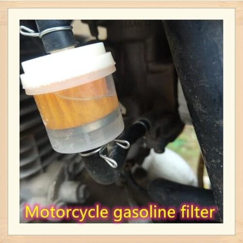 6mm Motorcycle Gas Fuel Filter Petrol Pipe Hose Line + 4 Clips Moto Scooter Dirt Bike Black