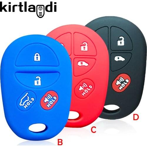 Silicone Remote Car Key case Fob holder for Toyota Sienna Sequoia Tacoma Tundra Fortuner cover key 2020 2007 2008 2011 2012 2013