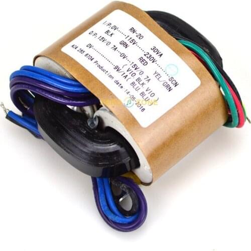 Zerozone 30W R-type transformer dual 6V 9V 15V 18V 24V