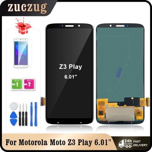 6.01" AMOLED For Motorola Moto Z3 Play XT1929 LCD Display Touch Screen Digitizer Assembly For Motorola Z3 Play Z3Play