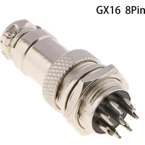 1 Sets/Lot GX16 8 Pins Male & Female Diameter 16mm Wire Panel Connector L76 GX16-8 Circular Connector Aviation Socket Plug