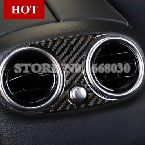 Carbon Fiber Rear Air Vent Outlet Cover For Benz C Class W205 S205 2014-2020 1pcs Car accesories interior Car decoration
