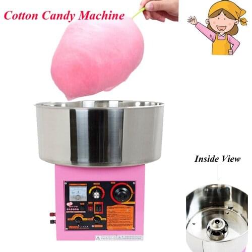 1pc Electric /Gas Commercial Cotton Candy Machine With Music Funcion in Pink Color WY-771