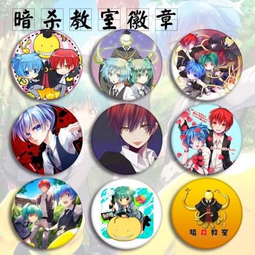 1pc Assassination Classroom Korosensei Shiota Nagisa badge brooch 58mmicons Bagdes
