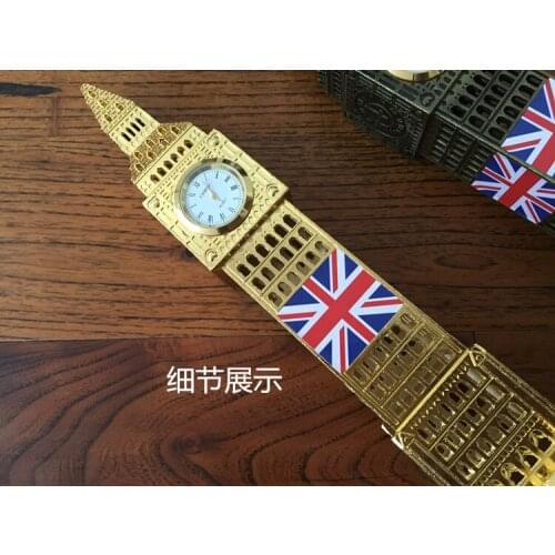 18CM articles clock London landmarks of the gothic clock tower Big Ben model Elizabeth towers decorate escape room props