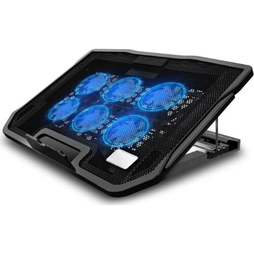 2 USB Ports Six Cooling Fans Laptop Cooler Pad Notebook Stand for 14/15.6Inch Laptop Fan