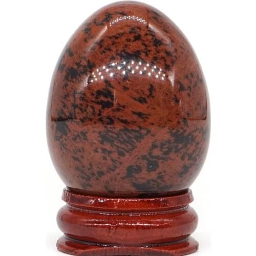 34*44MM Red Mahogany Obsidian Egg Gemstone Crystal Mineral Healing Ball Home decoration accessory Kegel Massage Yoni Egg