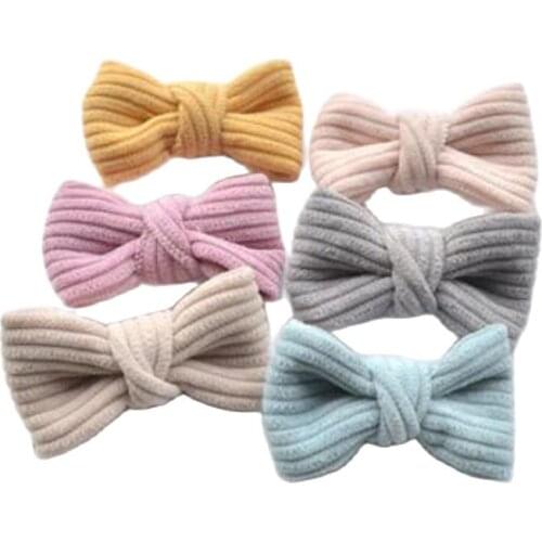 6pcs /lot 3.5*5.5cm Fashion Corduroy Bowknot Patch DIY Handmade Mini Bow Hair Accessories Material DIY Jewelry Accessories