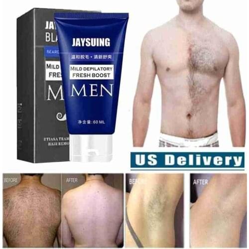 60ml Men Hair Removal Cream Painless Removal Beard Armpit Legs Hair Body Care Shaving Cream Male Gentle Hair Removal Cream