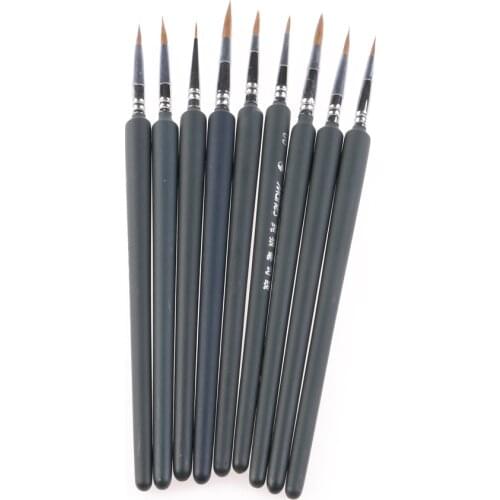 2021 New 9Pcs Brush Pen For Sketched Outline Lines Gouache Watercolor Paint Oil Painting