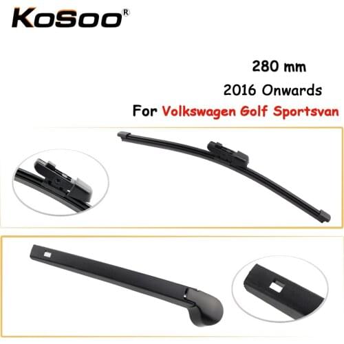 KOSOO For Volkswagen Golf Sportvan Auto Rear Car Wiper Blade,2016- 280mm Car Window Windshield Wiper Blades Arm,Car Accessories