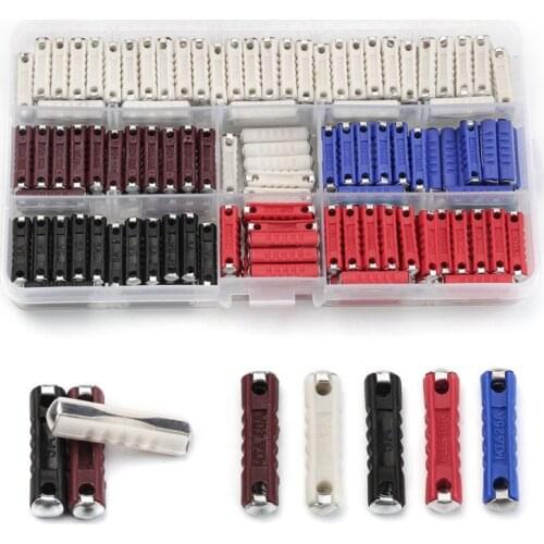 200PCS 5/8/16/25/40A Continental GBC Automotive Fuse European Dia 6mm Car Blade Bakelite Auto EU Fuse Assortment Kit