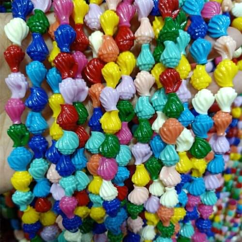 Mix Color Conch Shape Natural Coral Beads About 10x12mm DIY Loose Sea Snail Coral Beads For Jewelry Making Bracelet Strand15