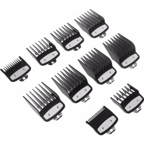10Pcs 1.5mm-25mm Hair Clipper Limit Comb Guide Attachment Size Barber Replacement Hair Care Styling Tool Set