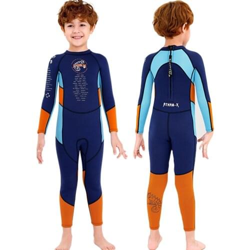 Wetsuit Neoprene Boy 2.5MM Surf Children Rash Guards Swimming Windsurf Scuba Diving Kitesurf Kids Clothes Bathing Suit Swimsuit