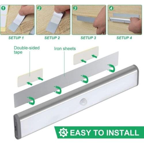 Motion Sensor Night Light Potable 10 LED Closet Lights Battery Powered Wireless Cabinet IR Infrared Motion Detector Wall Lamp