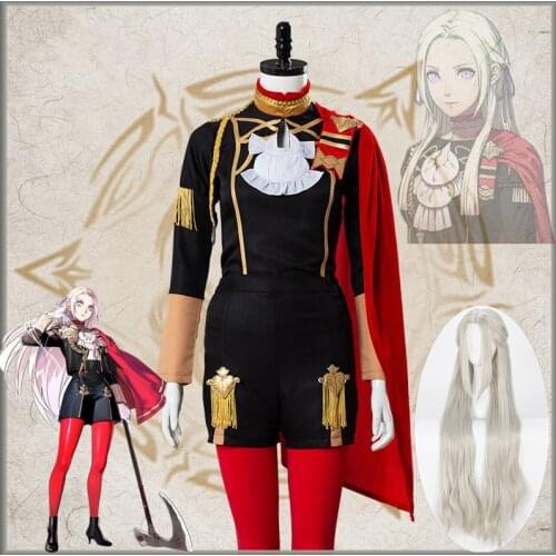Fire Emblem Three Houses Edelgard Von Hresvelgr Cosplay Costume Adult Women Girl Suit Cloak Full Set For Halloween Carnival