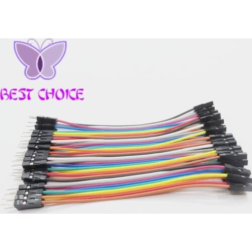 40pcs/lot 10cm 2.54mm 1pin Female to Male jumper wire Dupont cable Dupont line