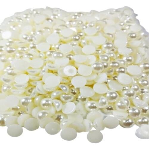 Half Pearl Beads Cream 100'lü Package 06 mm хна для мехенди henna bride veil welon