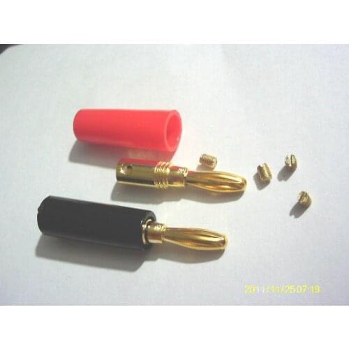 1000pcs Gold plated banana plug Gold plate connector 45mm New