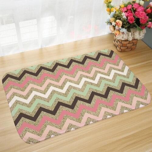 Colorful Stripe Anti-slip doormat Vacuuming kitchen bedroon bath floor mats Carpet Home Entrance Rugs prayer mat 40*60cm DD241