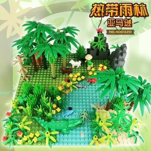 Boy toys building blocks educational girl toys toys bricks blocks compatible with lego building block Tropical Rainforest
