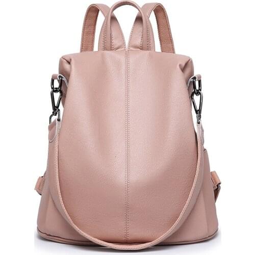 Ladies travel Bag genuine Leather backpack shoulder bag large capacity multi-functional dual-use backpack women rucksack C1133