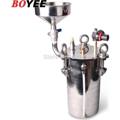 With addition funnel, liquid level display, 304 dispensing bucket, 1L-100L, support custom stainless steel pressure tank