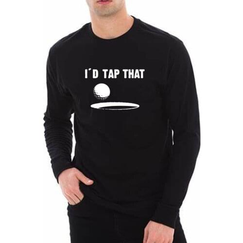 TARCHIA 2022 I'd Tap That Oversized T-Shirts Brand Clothing Tshirt Men Trend Slim Fit Long Sleeve T Shirt Mens 100% Cotton