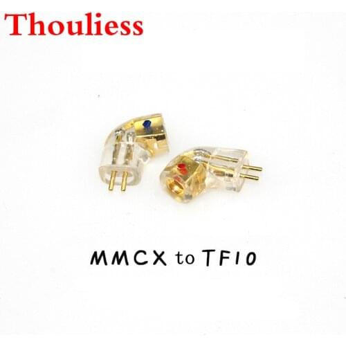 Thouliess Free Shipping pair Headphone Plug for TF10 TF15 SF3 SF5 0.75mm Male to MMCX Female Converter Adapter