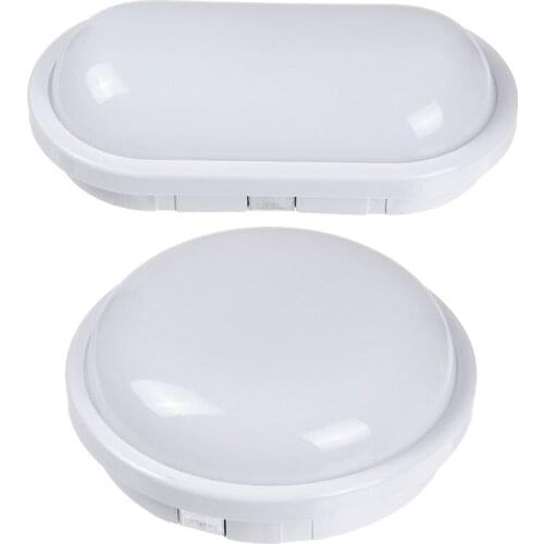 Wall Lamp Moisture-Proof LED Bulkhead Lighting 85V-265V 16W 20W Waterproof Oval/Circular Shape Wall Light For Balcony Bathroom