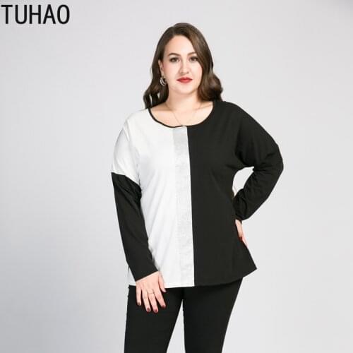 TUHAO Mother Mom Womens Tops Large Size 8XL 7XL 6XL Womens Spring AUTUMN Fashion Office Lady Casual Shirt Top Blouses WM70