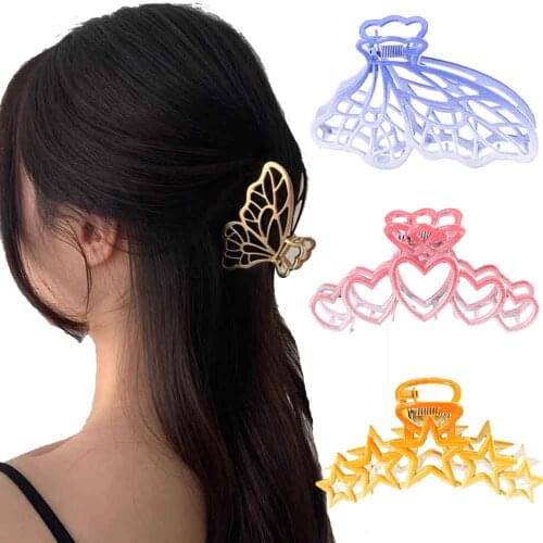 Woman Metal Hair Claws Hair Accessories Chic Barrettes Hair Clips Hairpins Ladies Hairgrip Headwear Girls Ornaments Crab Clip