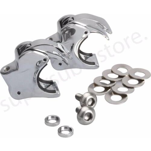 1 Pair 39mm Motorcycle Windscreen Clamps Front Windshield Bracket mounting case for Harley Dyna Sportster Custom