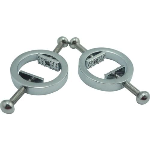 1 Pair Stainless Steel Adjustable Nipple Clamps Fetish Torture Play Metal Breast Clips Nipple Retraction Corrector For Women