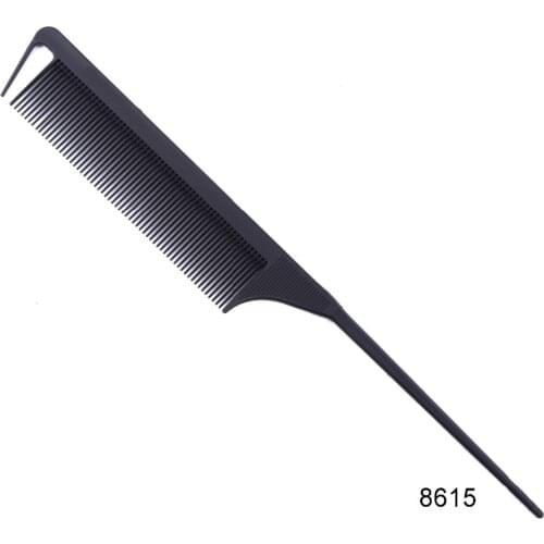 1Pc Hot Fashion Black Fine-Tooth Comb Plastic Pin Anti-Static Hair Style Rat Tail Comb 220x28x4mm Hair Styling Beauty Tools