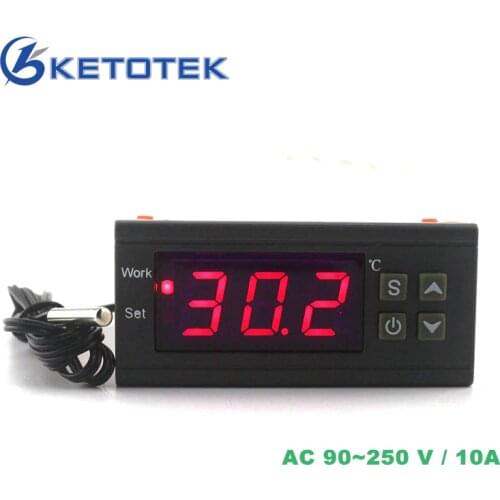 110V 220V 12V Digital Thermostat Temperature Controller Regulator Thermoregulator For Incubator Heating Cooling Control -50~110