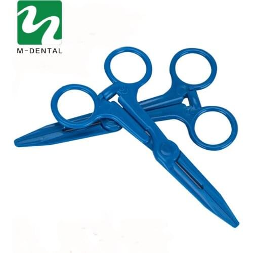 12 pc/Bag Dental Disposable Forceps Hemostats Dentistry Equipment Plastic Scissors
