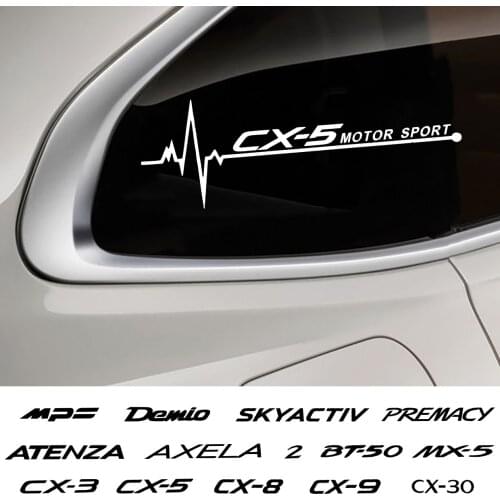 2PCS Car Side body Window Stickers Decals For Mazda Speed Demio CX-5 CX7 CX-8 CX3 Axela Atenza MS MPS Auto Accessories