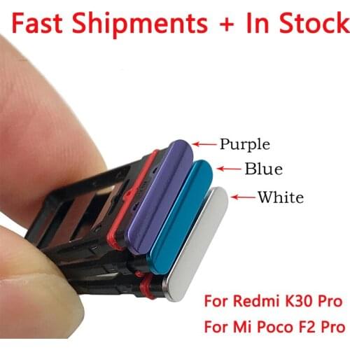 2pcs/lot New For Xiaomi Redmi K30 Pro / POCO F2 SIM Card Tray Slot Holder Adapter Accessories