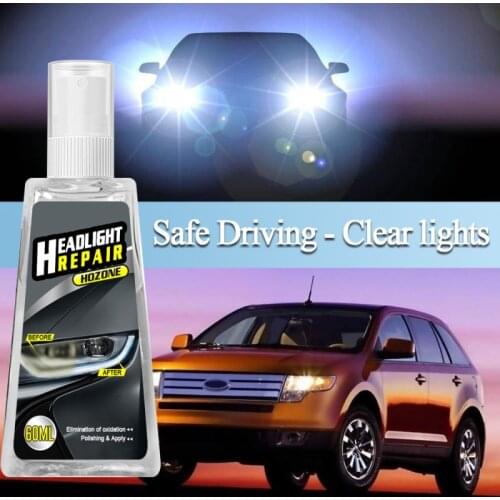 30/60ml Car Headlight Repair Fluid Headlight Polish Headlight Repair Kit Refurbishment Liquid Car Headlight Restoration Wash Kit