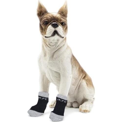 4pc/set Socks For Large Dogs Pet Socks Cute Pure Cotton Rubber Pet Dog Shoes Waterproof Non-slip Anti-scratch Pet Sock In Indoor