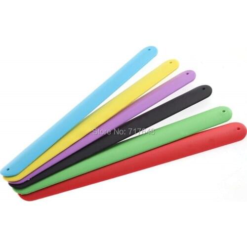 500pcs 6 colors Blank Snap Slap wristband silicone bracelets free shipping by FEDEX A
