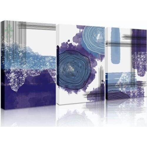 Abstract Oil Painting Purple Wall Art Print On Canvas Artwork Indoor Decoration